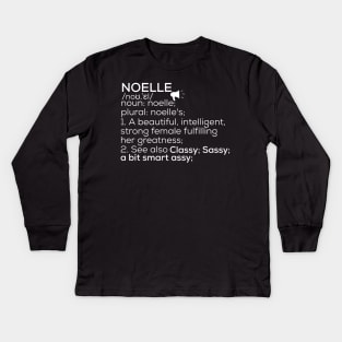 Noelle Name Noelle Definition Noelle Female Name Noelle Meaning Kids Long Sleeve T-Shirt